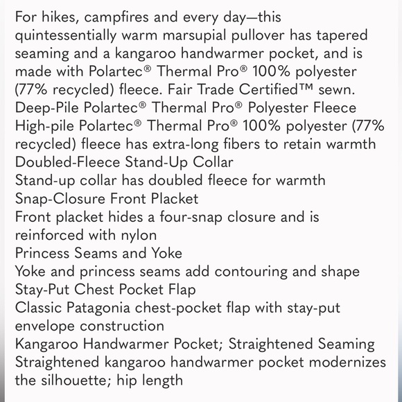 Patagonia Re-Tooled Fleece Pullover, Size Small - Picture 12 of 16